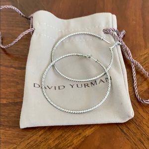 David Yurman  silver hoops